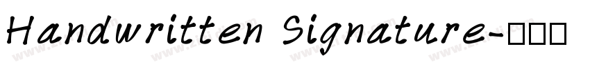Handwritten Signature字体转换